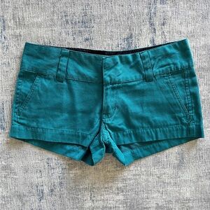 HURLEY Low-Rise Teal Stripe Shorts